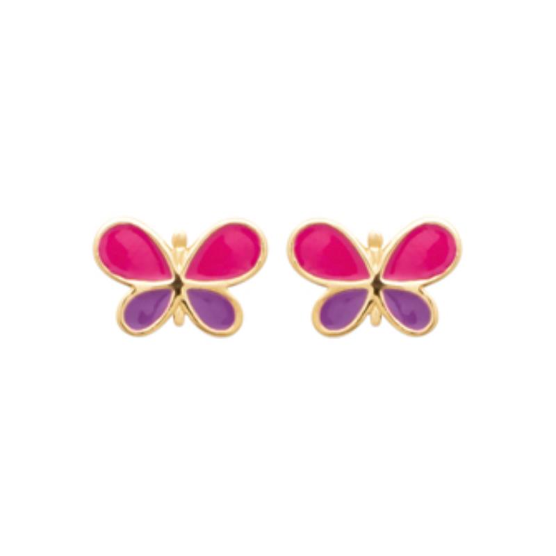 Coque de Nacre Puces d'oreilles plaqué or 23040900