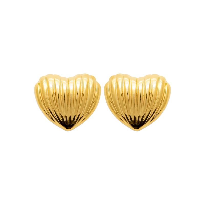 Coque de Nacre Boucles d'oreilles acier doré 3127709