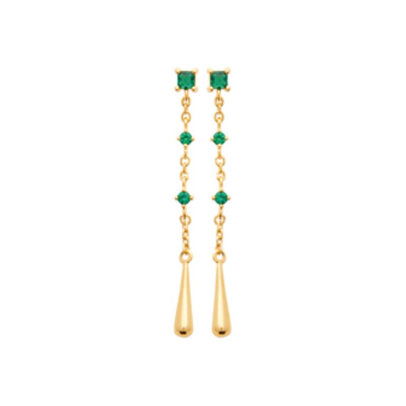 Coque de Nacre Boucles d'oreilles pendantes plaqué or 23066250