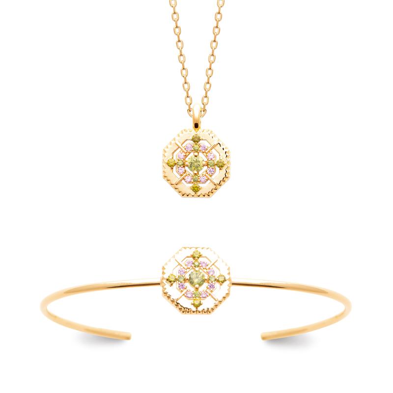 Coque de Nacre Collier plaqué or 974423