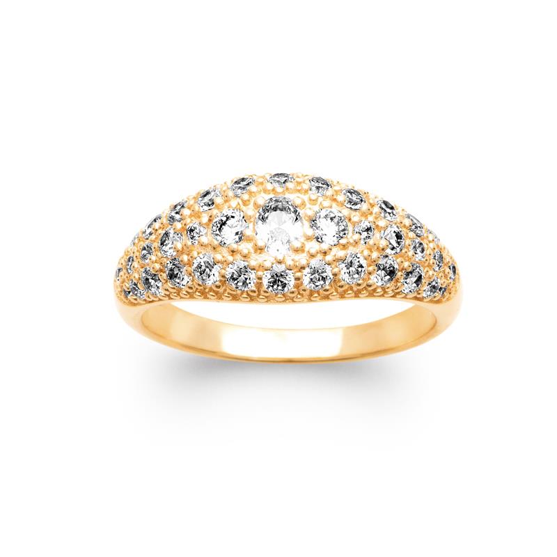 Coque de Nacre Bague plaqué or 20018010