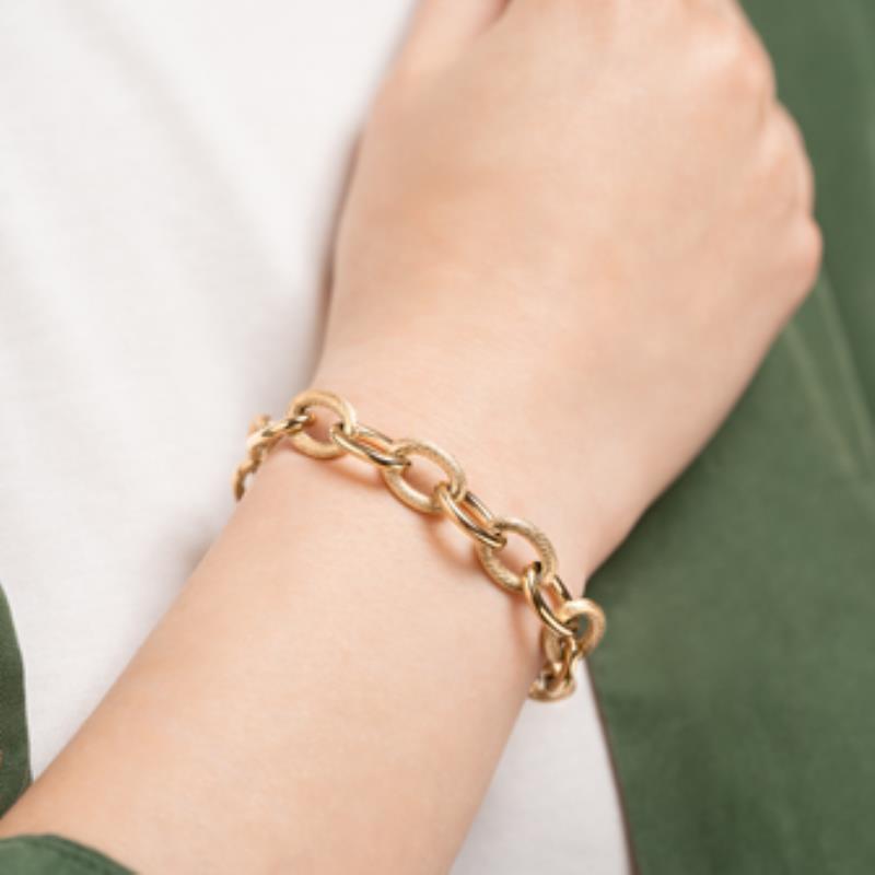 Coque de Nacre Bracelet acier doré 312204