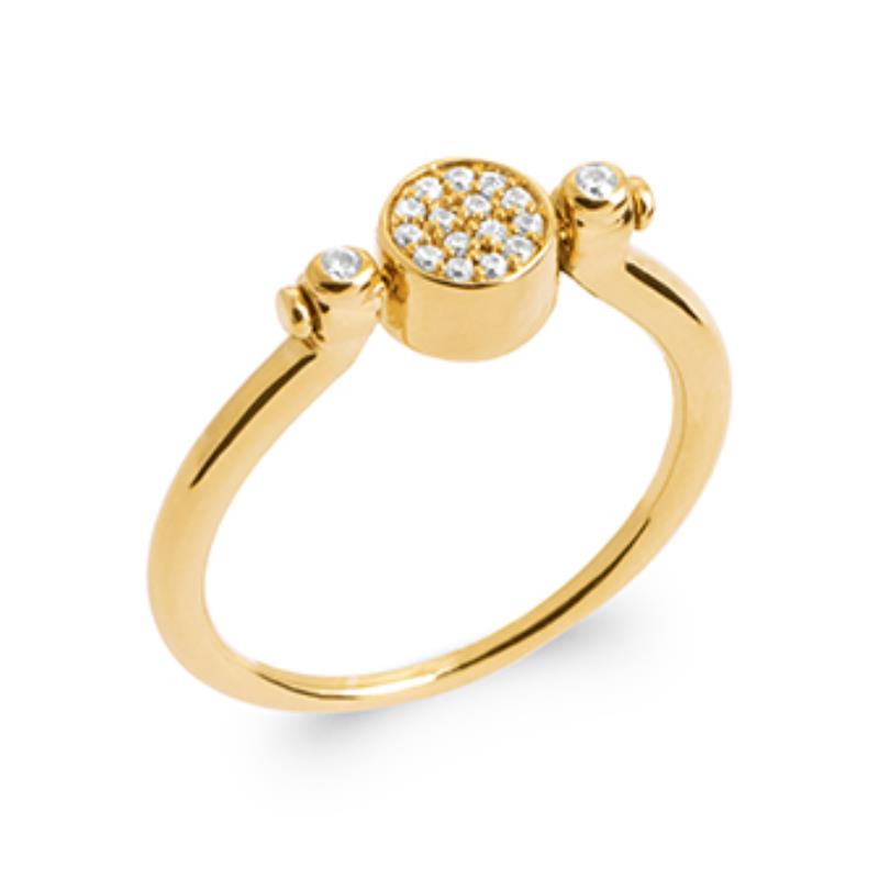 Coque de Nacre Bague solitaire plaqué or 2911510