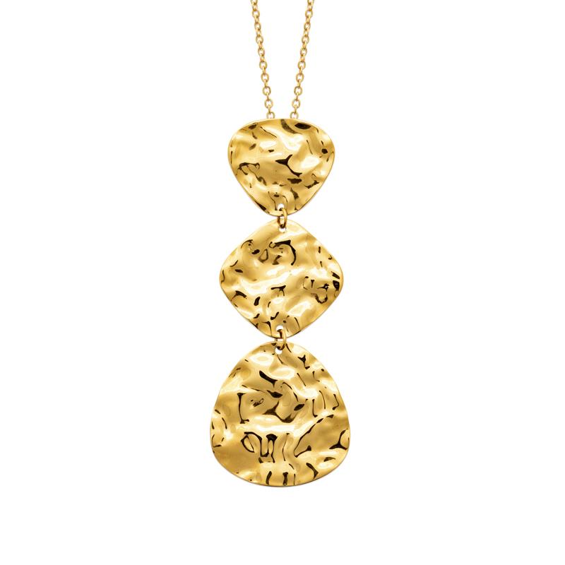 Coque de Nacre Collier acier doré 312383