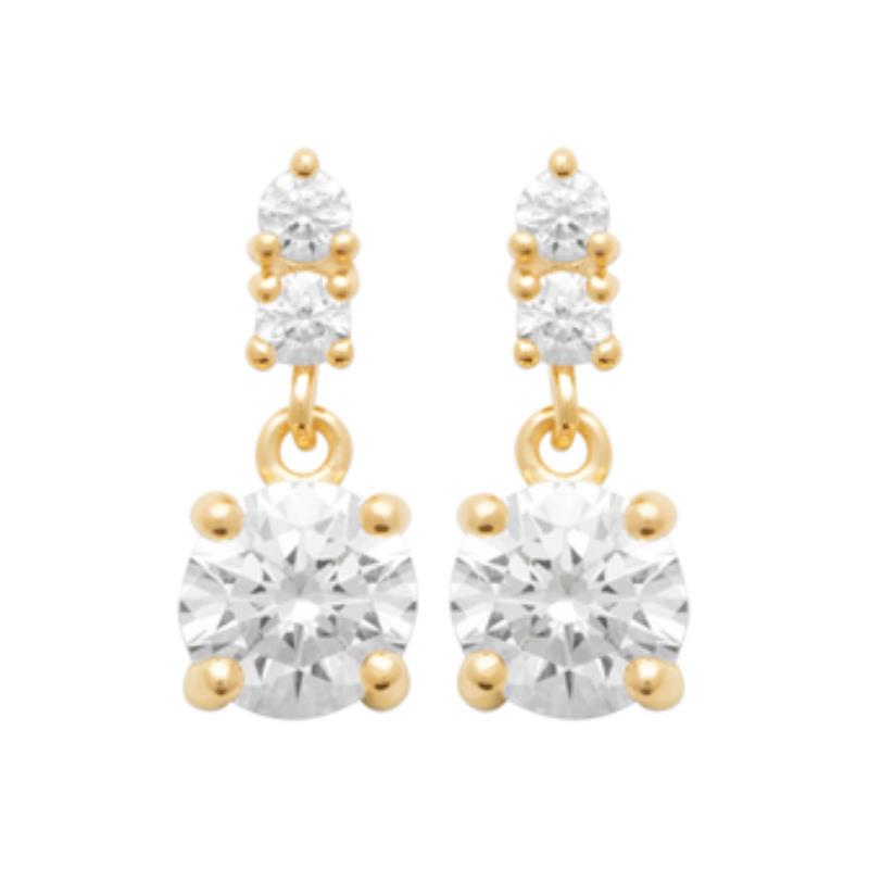 Coque de Nacre Boucles d'oreilles pendantes plaqué or 23045910