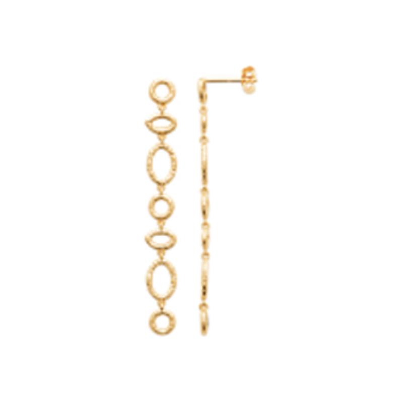 Coque de Nacre Boucles d'oreilles pendantes plaqué or 23052300