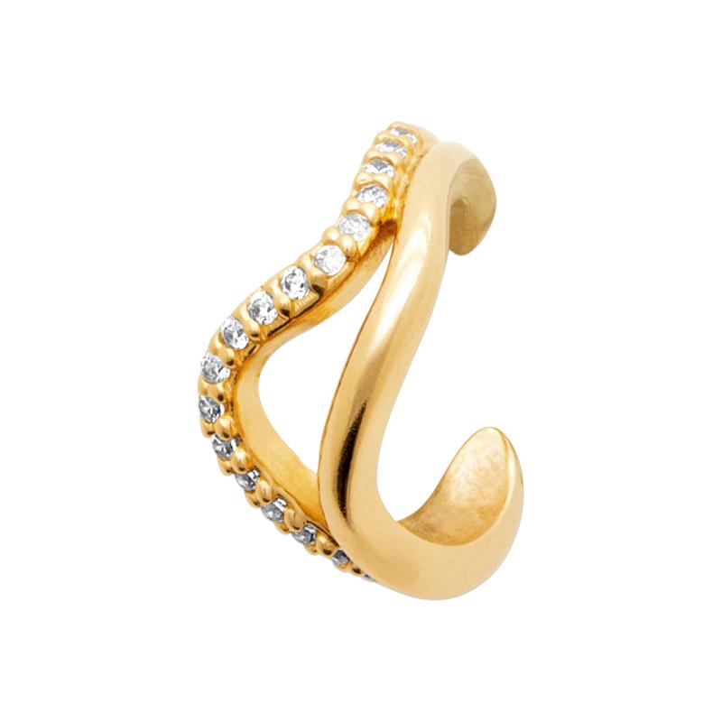 Coque de Nacre Bague d'oreille plaqué or 23083310