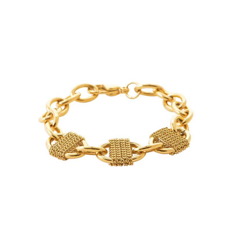 Coque de Nacre Bracelet acier doré 312386