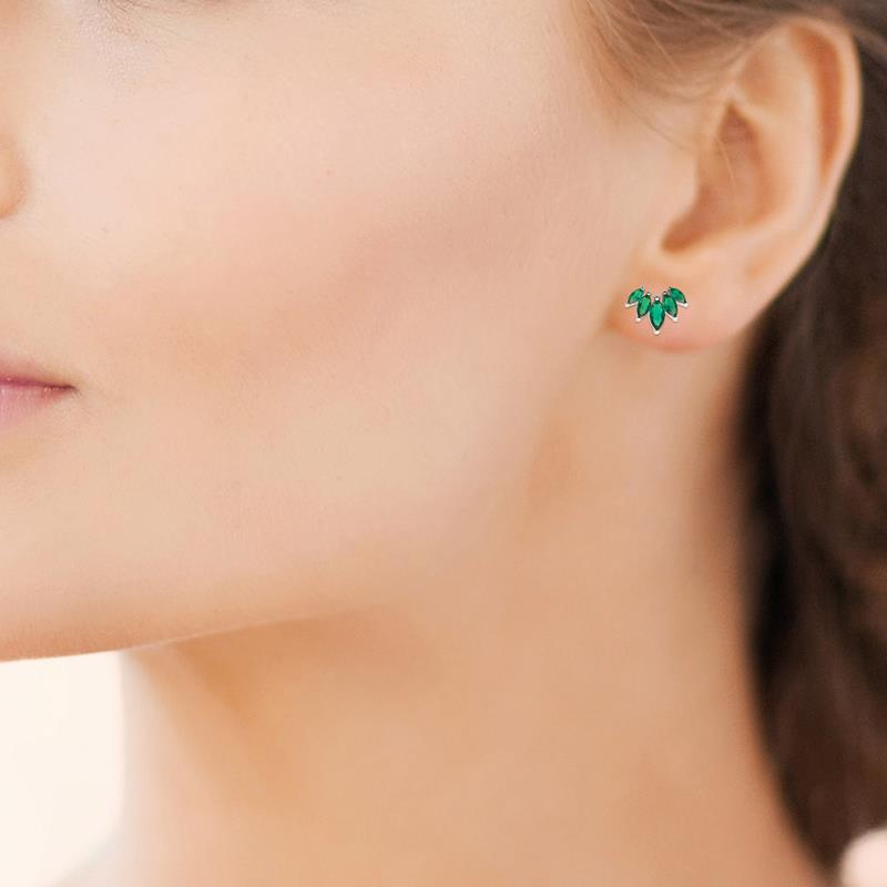 Coque de Nacre Puces d'oreilles argent 13024950