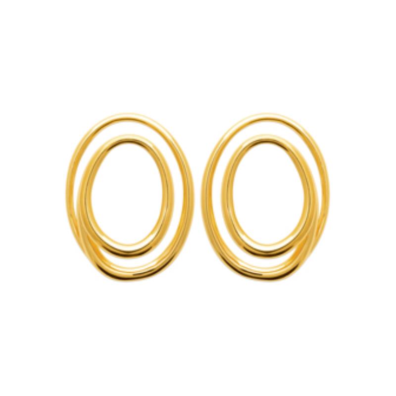Coque de Nacre Boucles d'oreilles acier doré 3122509