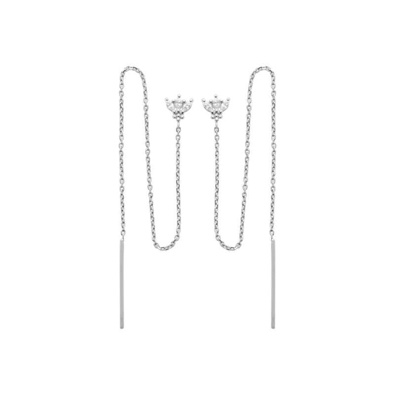 Coque de Nacre Boucles d'oreilles pendantes argent 13020210