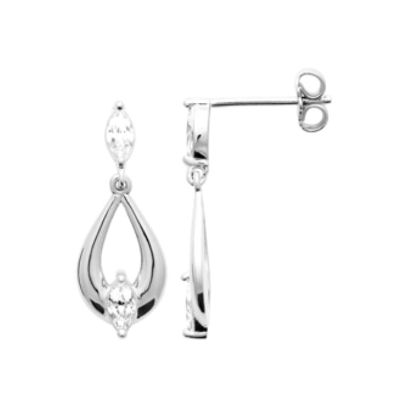 Coque de Nacre Boucles d'oreilles pendantes argent 13073410