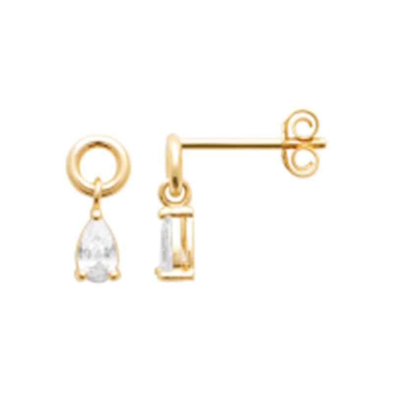 Coque de Nacre Boucles d'oreilles pendantes plaqué or 23037310