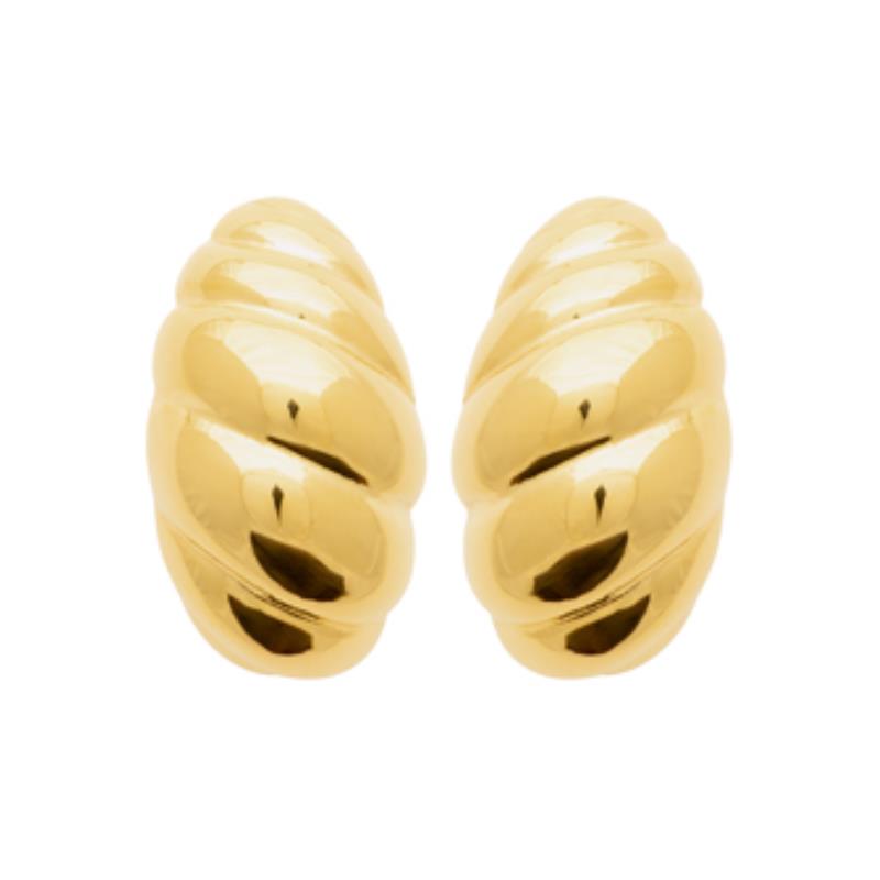 Coque de Nacre Boucles d'oreilles acier doré 3123909