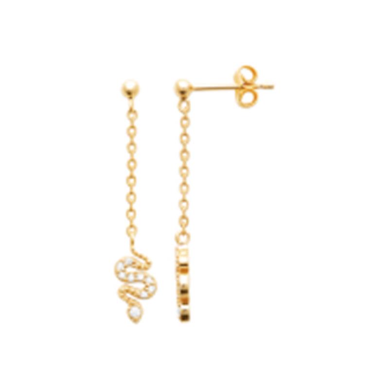 Coque de Nacre Boucles d'oreilles pendantes plaqué or 23041610