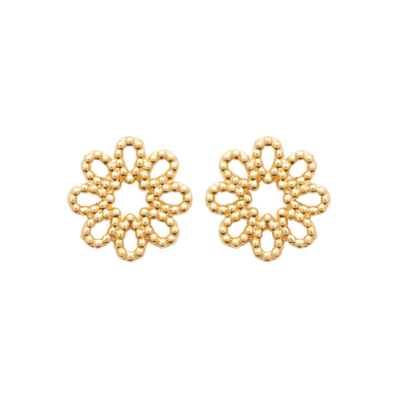 Coque de Nacre Puces d'oreilles plaqué or 23054900