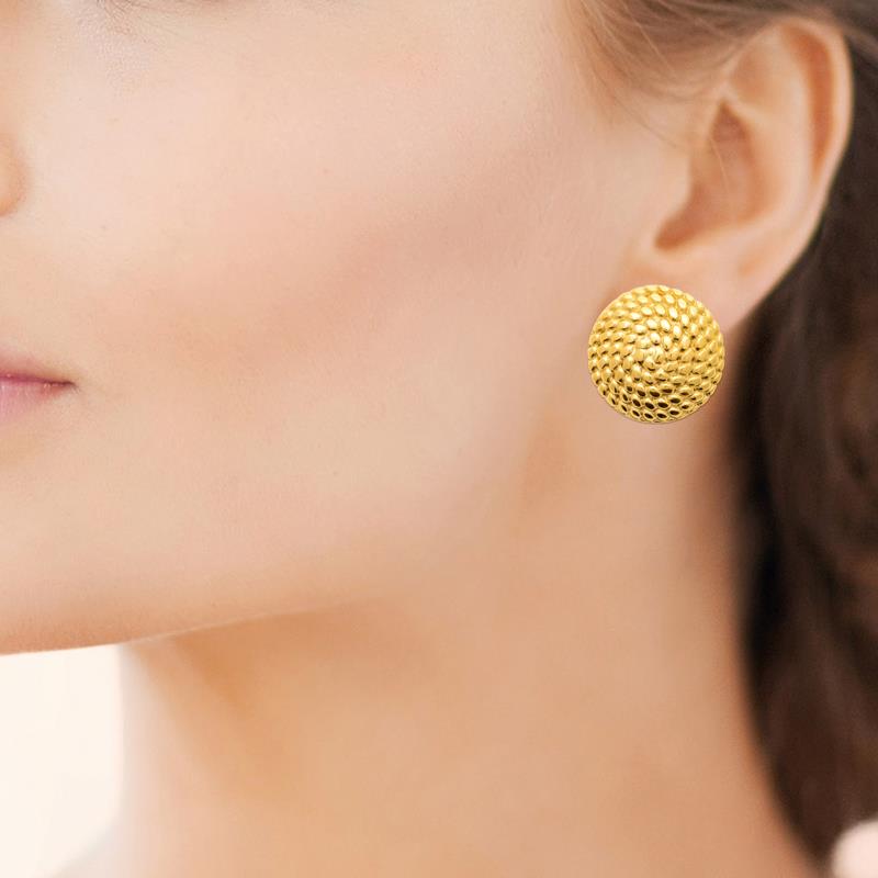 Coque de Nacre Boucles d'oreilles acier doré 3127409