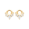 Coque de Nacre Puces d'oreilles plaqué or 23079210