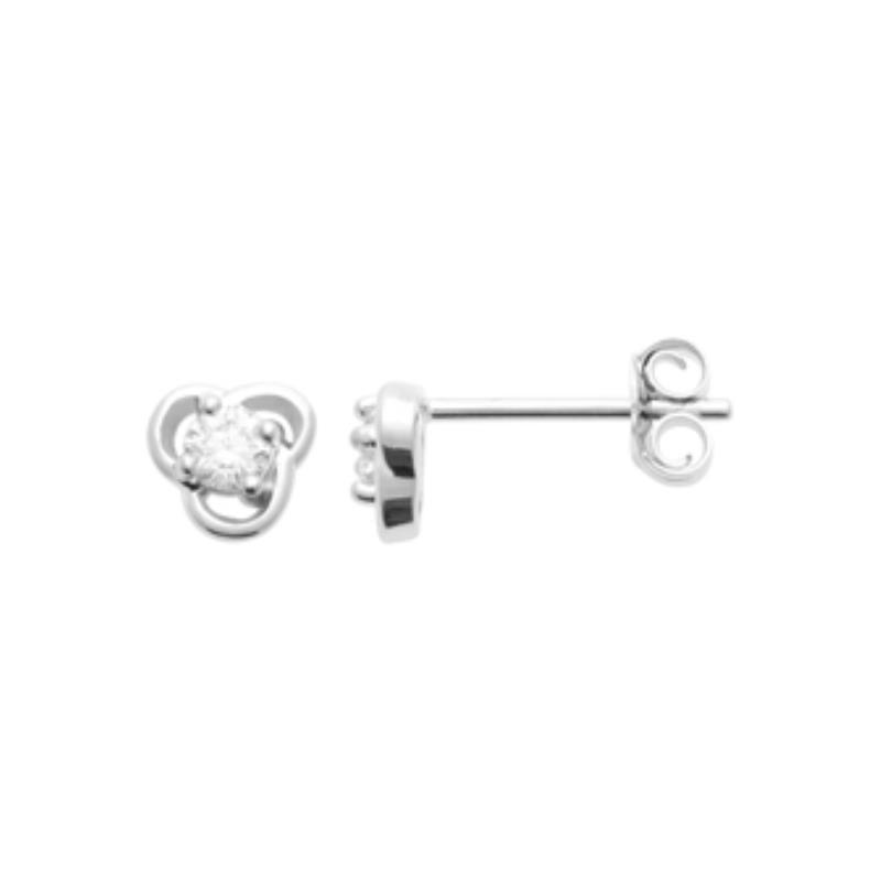 Coque de Nacre Puces d'oreilles argent 13062610