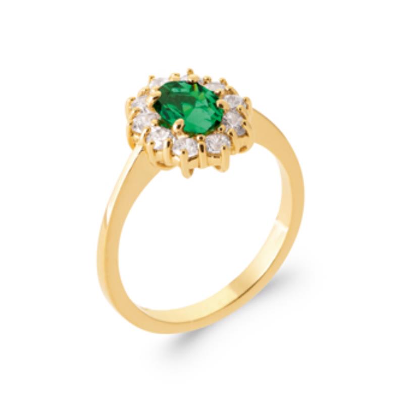 Coque de Nacre Bague solitaire plaqué or 20132835
