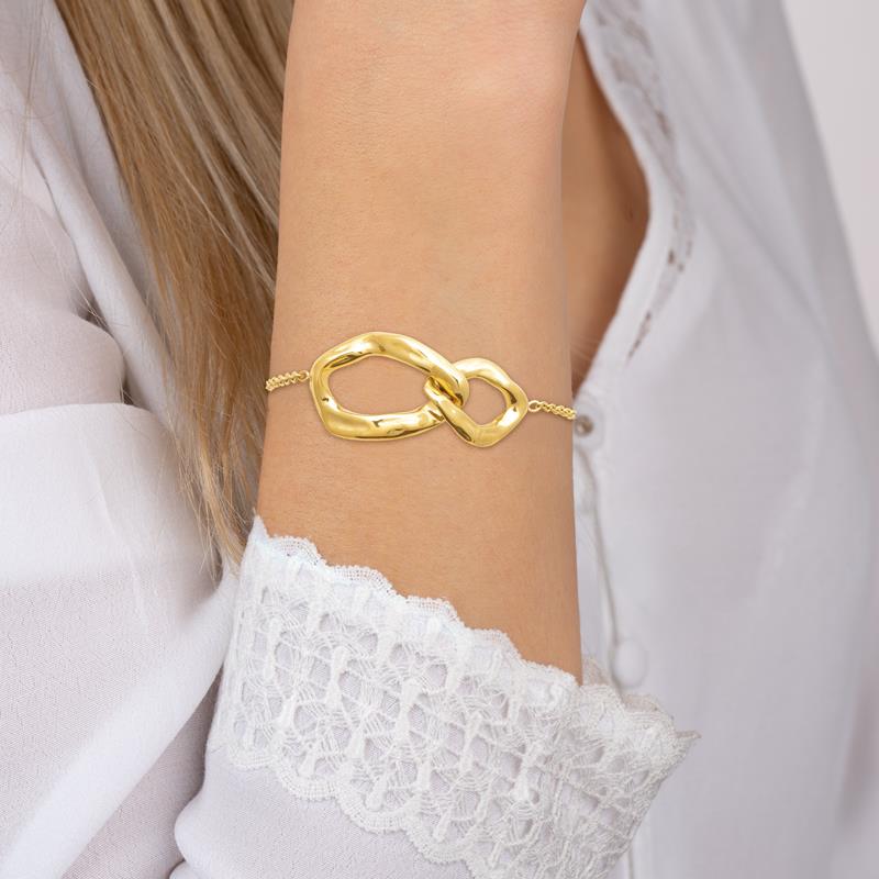 Coque de Nacre Bracelet acier doré 312389