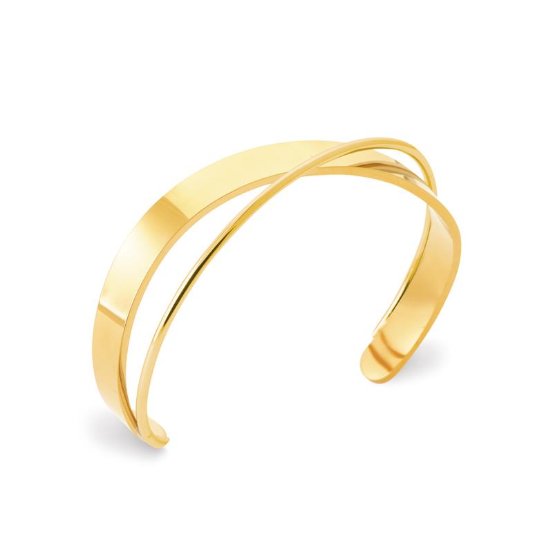 Coque de Nacre Bracelet jonc acier doré 312236