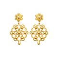 Coque de Nacre Boucles d'oreilles pendantes acier doré 3133009