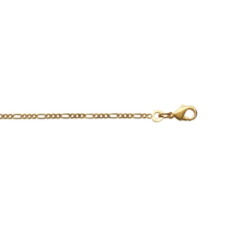 Coque de Nacre Chaîne maille figaro plaqué or 233050