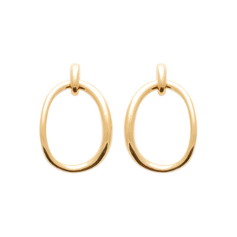 Coque de Nacre Boucles d'oreilles pendantes plaqué or 23051100