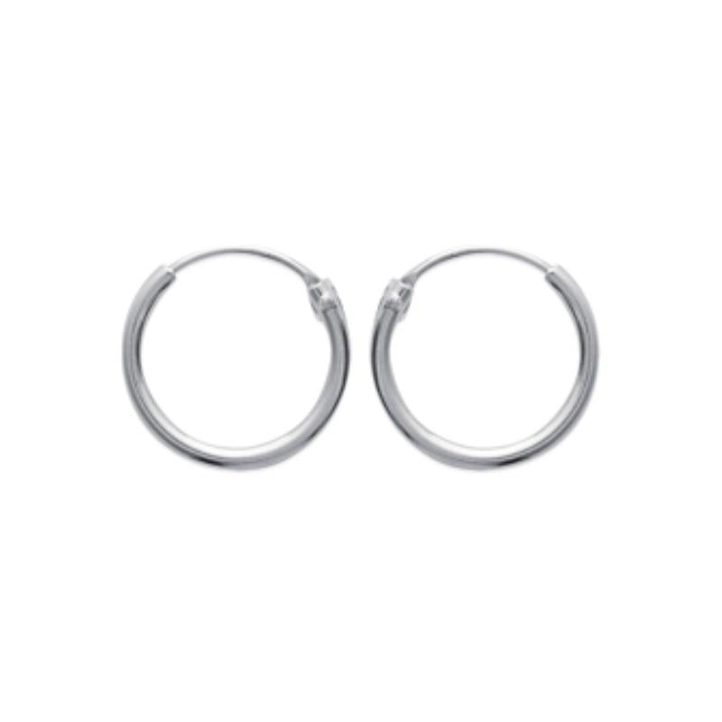 Coque de Nacre Créoles argent 10214