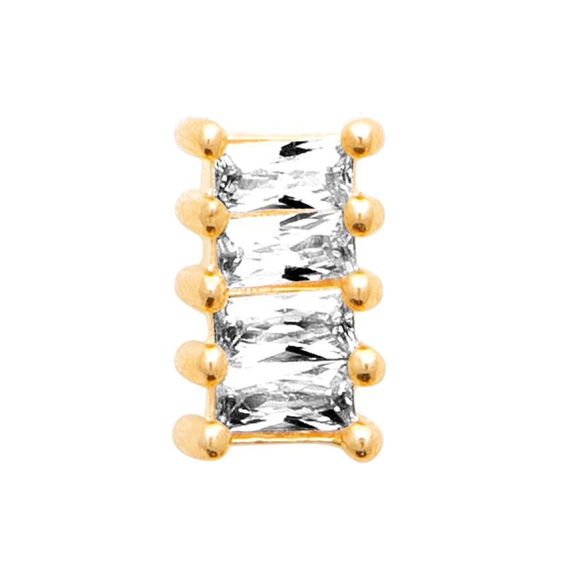Coque de Nacre Boucle d'oreille à l'unité plaqué or 23086610U