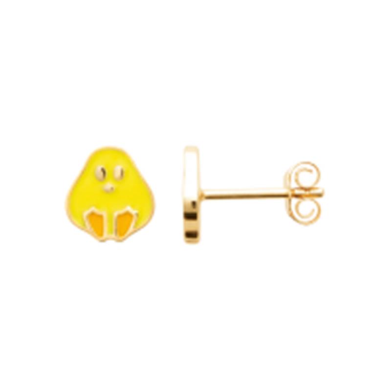 Coque de Nacre Puces d'oreilles plaqué or 23040500