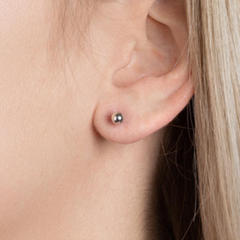 Coque de Nacre Puces d'oreilles argent 70240325