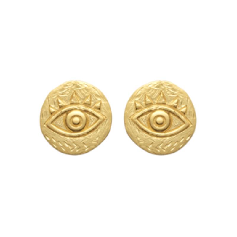 Coque de Nacre Puces d'oreilles plaqué or 2565000