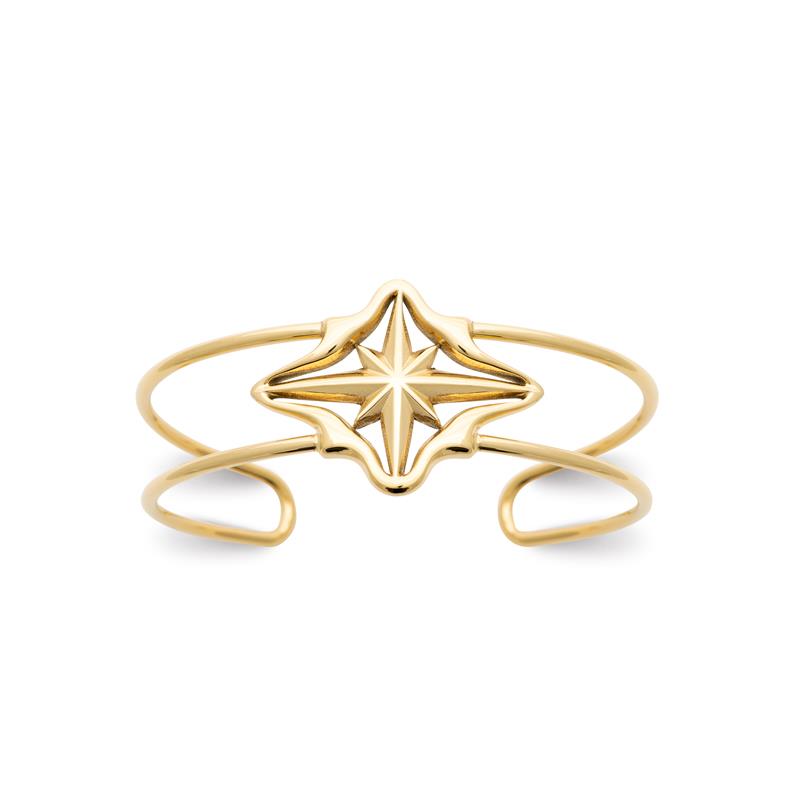 Coque de Nacre Bracelet jonc acier doré 312375
