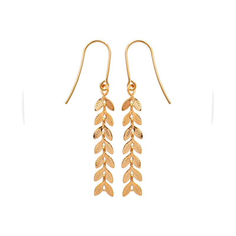 Coque de Nacre Boucles d'oreilles pendantes plaqué or 2542500