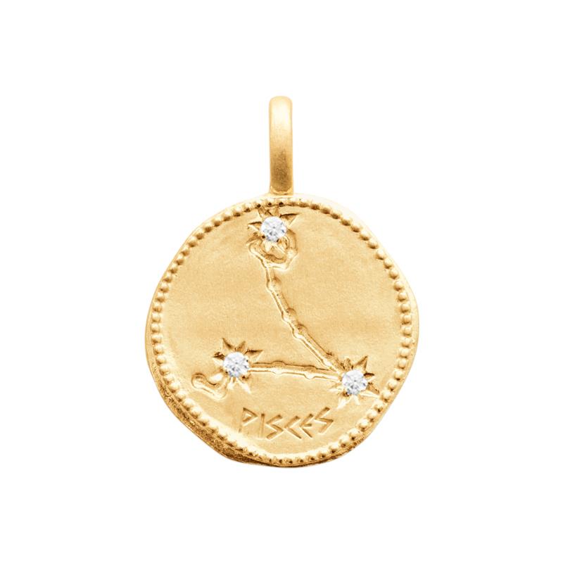 Coque de Nacre Pendentif zodiaque plaqué or 27687102