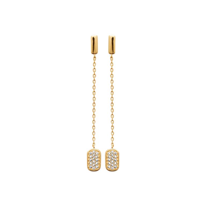 Coque de Nacre Boucles d'oreilles pendantes plaqué or 23065910