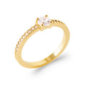 Coque de Nacre Bague solitaire plaqué or 2954810