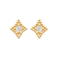 Coque de Nacre Puces d'oreilles plaqué or 23018010