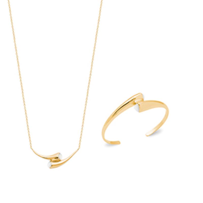 Coque de Nacre Collier plaqué or 973391