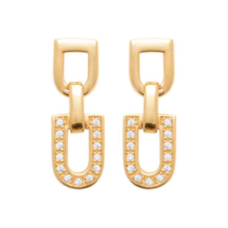Coque de Nacre Boucles d'oreilles pendantes plaqué or 23053410