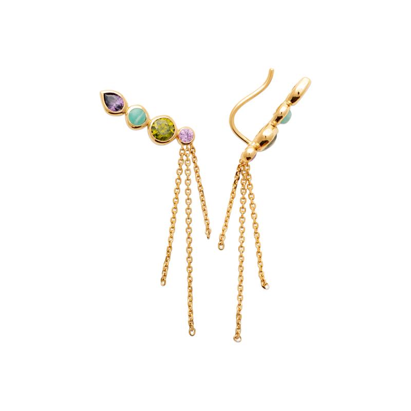 Coque de Nacre Boucles d'oreilles plaqué or 23075105