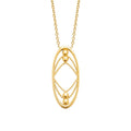 Coque de Nacre Collier acier doré 312428