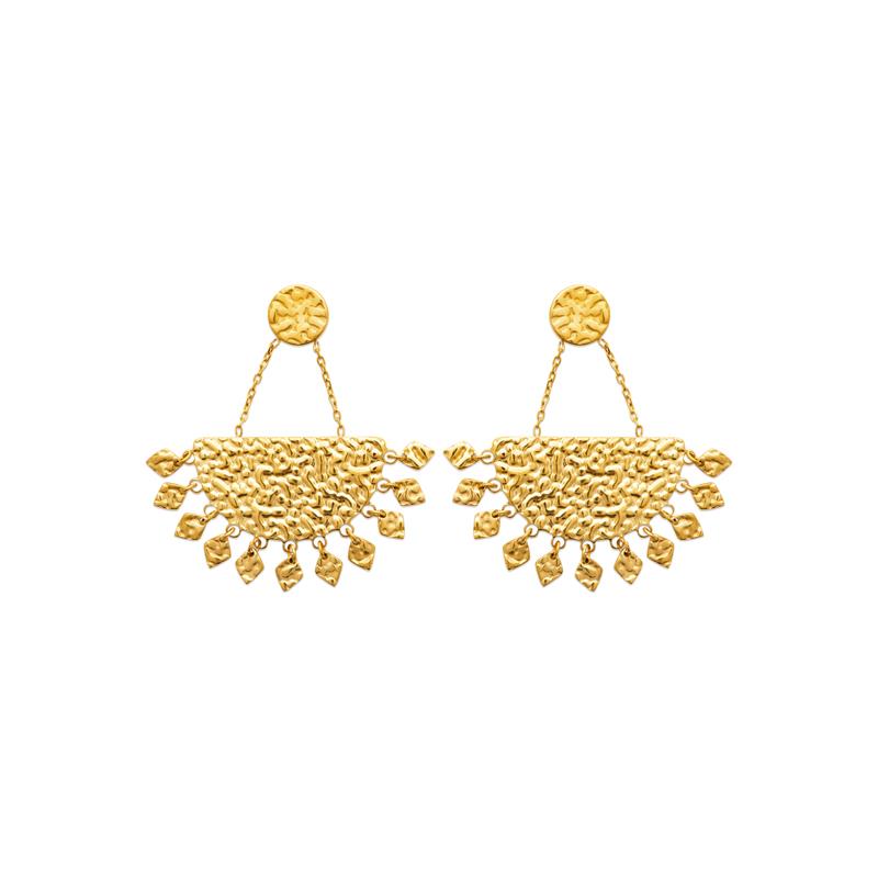 Izee Boucles d'oreilles pendantes acier doré 3135709