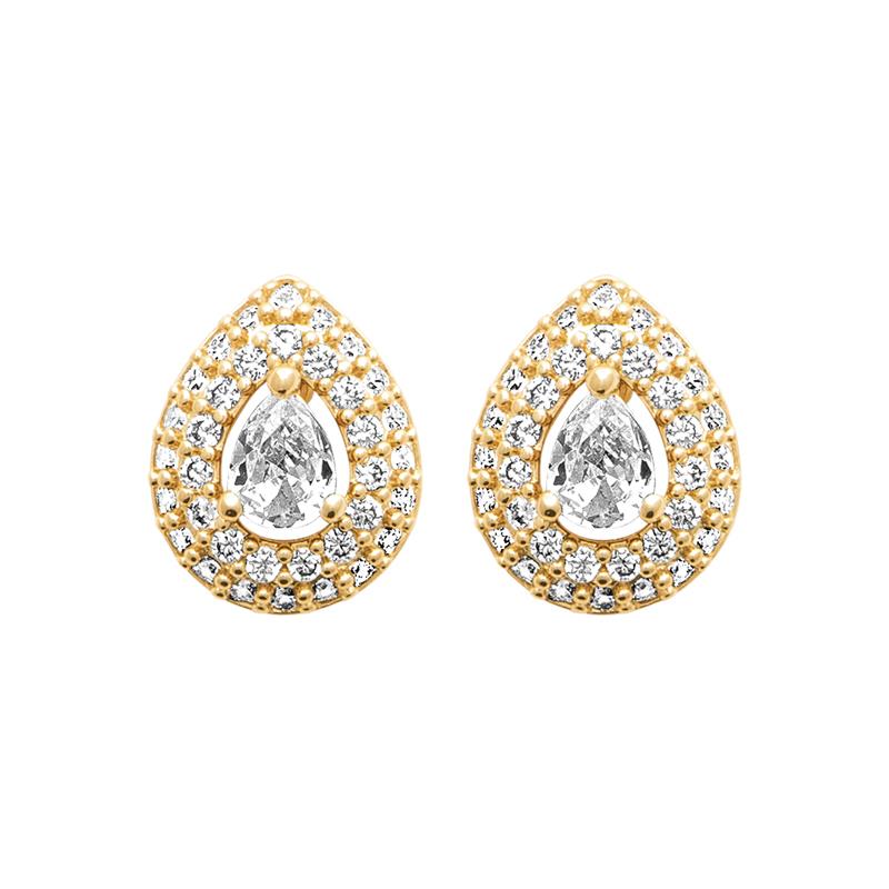 Coque de Nacre Puces d'oreilles plaqué or 23091910