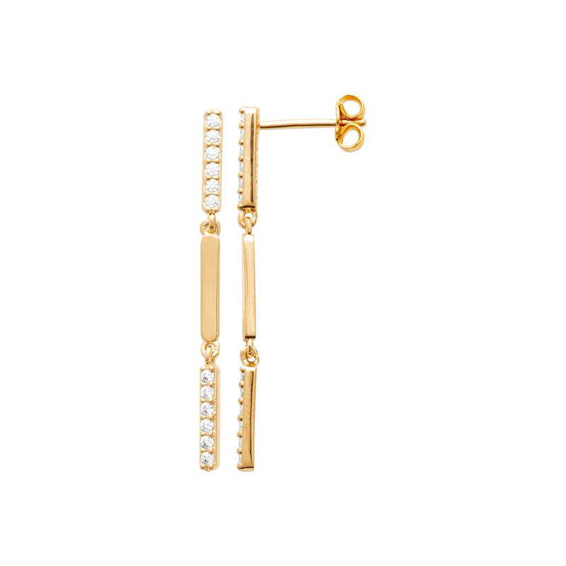 Coque de Nacre Boucles d'oreilles pendantes plaqué or 23076010