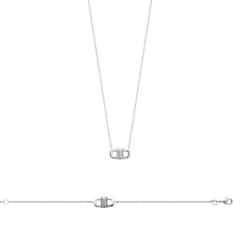 Coque de Nacre Collier argent 722008