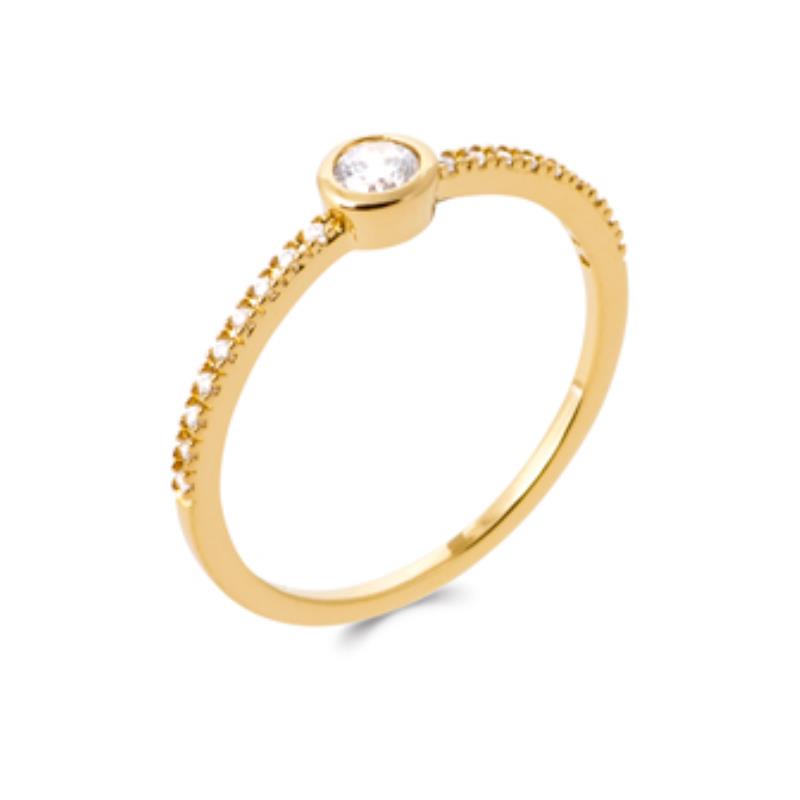 Coque de Nacre Bague solitaire plaqué or 2921810