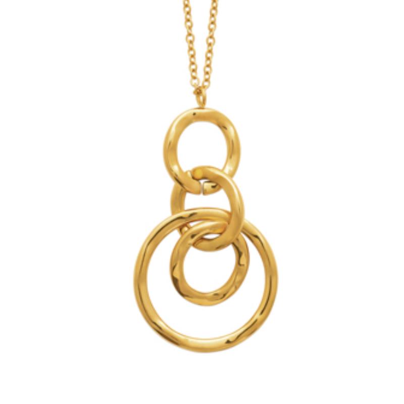 Izee Collier acier doré 312182